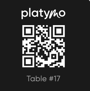 Platymo table QR code
